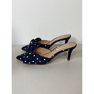 Antonio Melani Polka Dot Navy Blue Heels